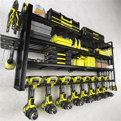 KAFAHOM Power Tool Organizer 8 Drill Holder Wall MountTool Organizer