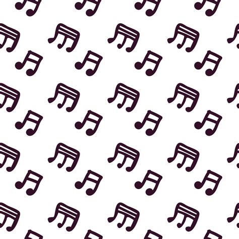 Hand drawn music symbol key or notes seamless pattern 43336661 Vector ...