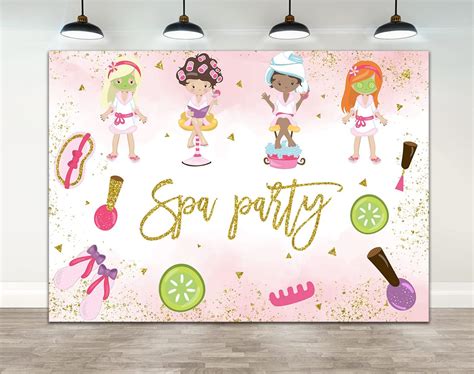 Ticuenicoa 7×5ft Makeup Spa Party Backdrop Girls Women Princess Pink Glamour