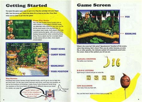 Donkey Kong Country Manual Page Albums Des Jeux Romstation