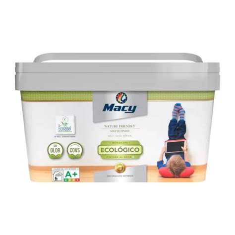 Macy Monocapa Mate Ecologica Pintura Al Agua Totpint