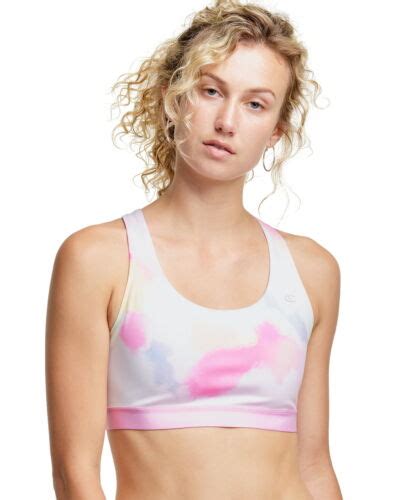 Champion Women S Absolute Printed Impact Sports Bra Pink Size X Small 77478948288 Ebay