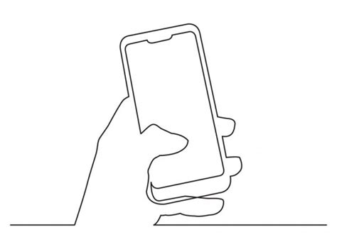 Continuous Line Drawing Hand Using Modern Mobile Phone Security Lock