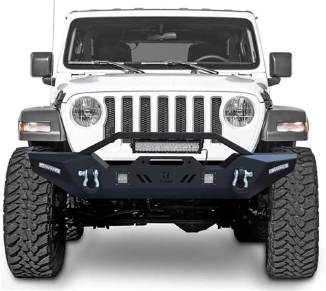 Buy Luywte Black Texture Steel Front And Rear Bumper Wwinch Plateandled