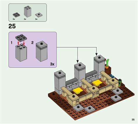 LEGO Instructions for set 21171 The Horse Stable, Minecraft - Minifig-scale