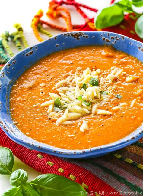 Slow Cooker Tomato Basil Parmesan Soup The Girl Who Ate Everything