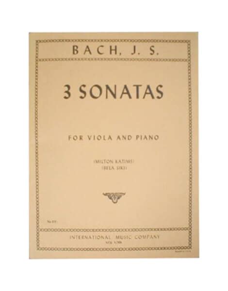 Bach J s 3 Sonatas Μουσικα βιβλια εγχορδων MSC 601007