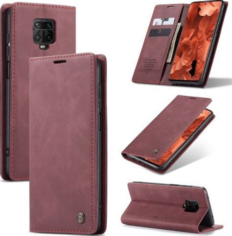 Caseme 013 Series Wallet Wine Red Redmi Note 9S 9 Pro 9 Pro Max