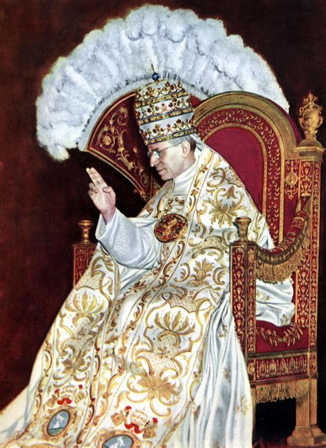 Pope Pius XII in Papal Regalia, 1939 - Catholic Stock Photo