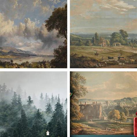 25 Scenic Landscape Wallpaper Murals Beautiful Vintage Art And