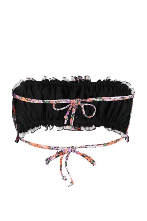 Trendyolmilla Çiçek Desenli Straplez Cut Out Pencereli Bikini Üstü TBESS BU Fiyatı