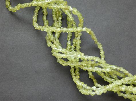 Inch Mm Natural Peridot Bead Strand About Beads Green