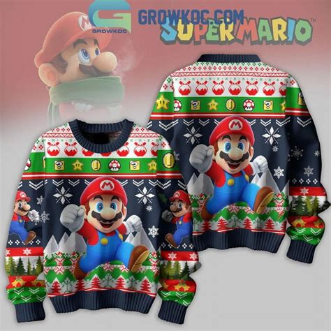 Super Mario Nintendo 2024 Celebrating Christmas Ugly Sweater - Walmart.com