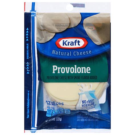 Kraft Cheese Slices Provolone Natural 12 Ea Provolone Big John Grocery