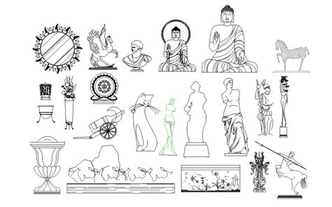 art piece block drawing presented   autocad file