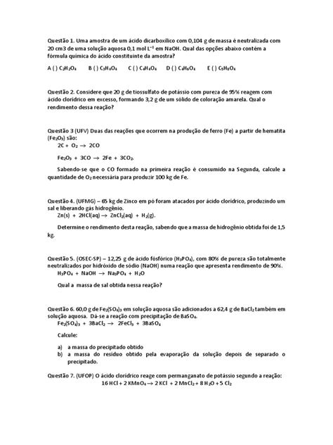 Quimica Download Grátis Pdf Hidróxido De Sódio Reações Químicas