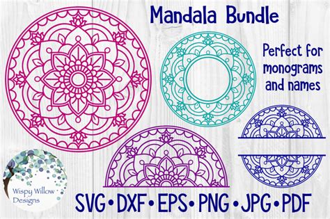 Mandala SVG Bundle By Wispy Willow Designs | TheHungryJPEG