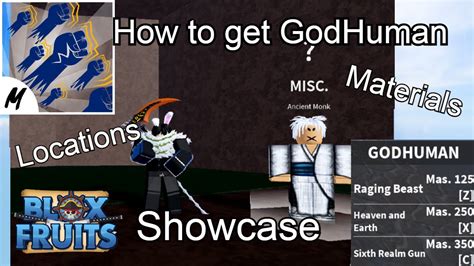 How To Get GodHuman Fighting Style Showcase Blox Fruits Godhuman