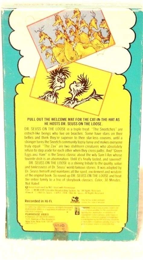 Dr Seuss On The Loose Animation 3 Shorts Classic Rare Childrens Vhs