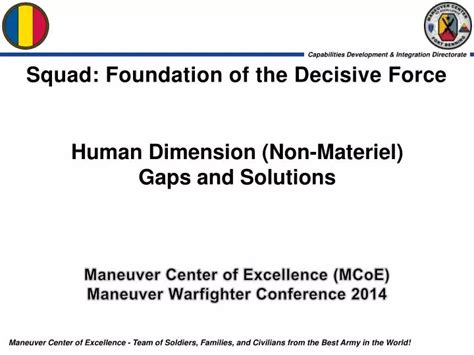 PPT Maneuver Center Of Excellence MCoE Maneuver Warfighter