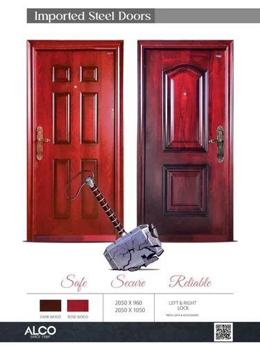 Standard Dark Rose Wood Steel Door Thickness At