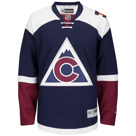 Men's Colorado Avalanche Reebok Navy Blue Alternate Premier Jersey ...