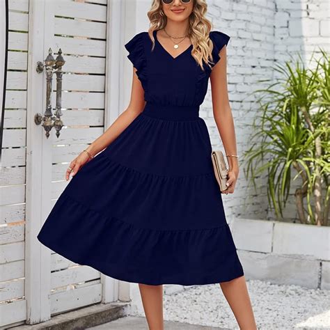 navy blue summer dress casual | Dresses Images 2024