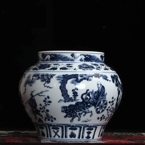 Jingdezhen jarrón de cerámica clásica china tanque de almacenamiento