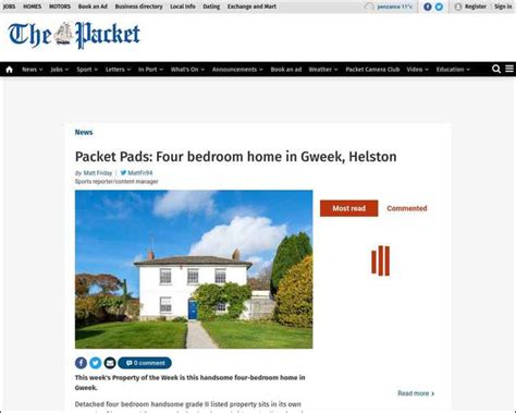 Packet Pads: Handsome four-bedroom home in Gweek | Local News | News ...