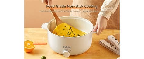 Amazon OLEGA Electric Hot Pot 3L Portable Electric Pots With Steamer For Cooking Dual