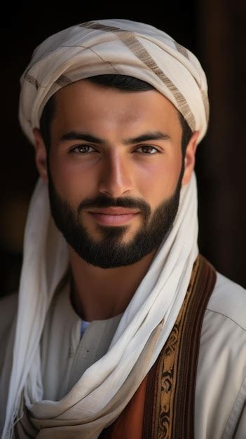 Un Hombre Con Ropa Tradicional Siria Con Barba Ai Foto Premium