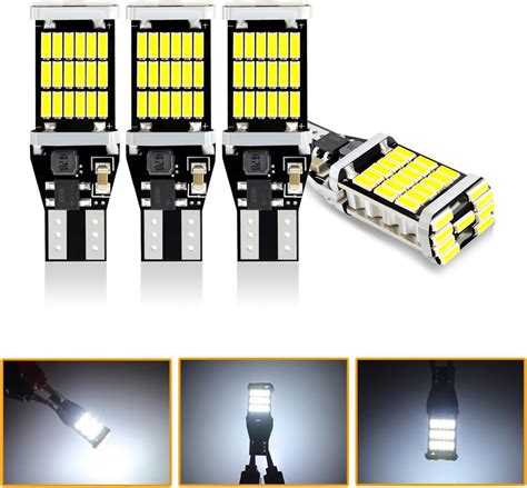 Amazon Cueclue Pack 4 T15 4014 45SMD LED Reverse Lights 12V High