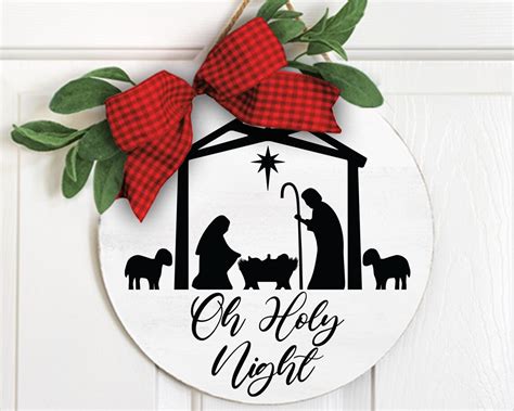 Christmas Door Hanger Svg Bundle Christmas Svg Christmas Etsy