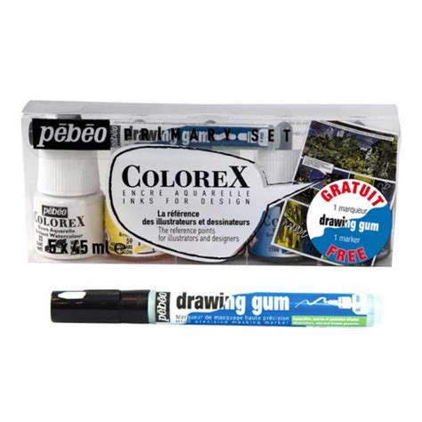 Encre aquarelle Colorex Pébéo 45 ml 5 coloris primaire