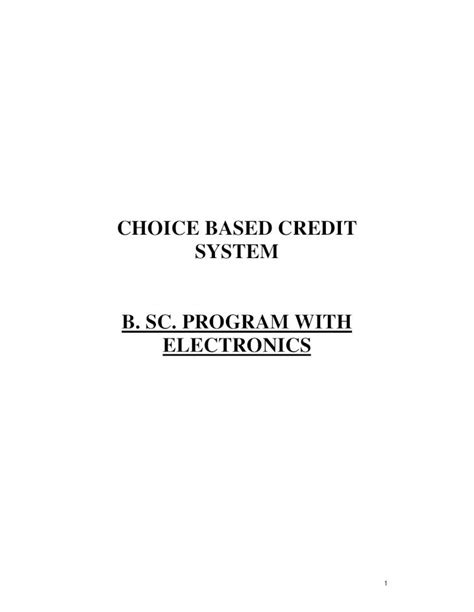 PDF CHOICE BASED CREDIT SYSTEM B SC PROGRAM WITH Skill