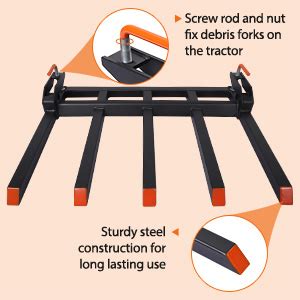 Amazon Gaomon Clamp On Debris Forks To Bucket Heavy Duty