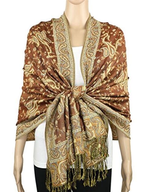 Buy Achillea Soft Silky Reversible Paisley Pashmina Shawl Wrap Scarf W