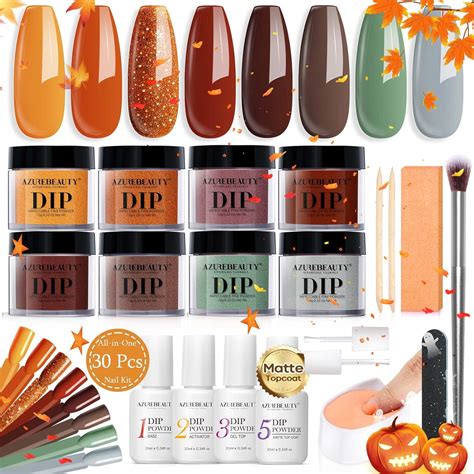 Amazon Azurebeauty Dip Nails Powder Starter Kit Maple Grey Sage