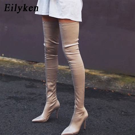 Eilyken Botas Altas Hasta El Muslo Para Mujer Calzado El Stico Por