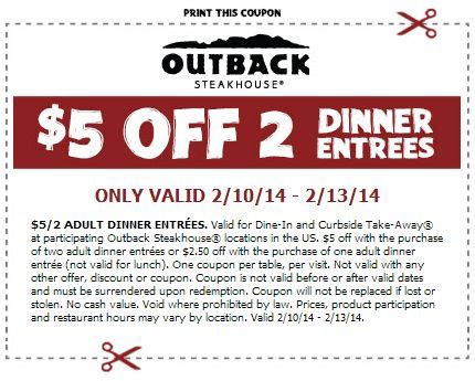 12 Best Outback Steakhouse Coupons ideas | outback steakhouse, outback ...