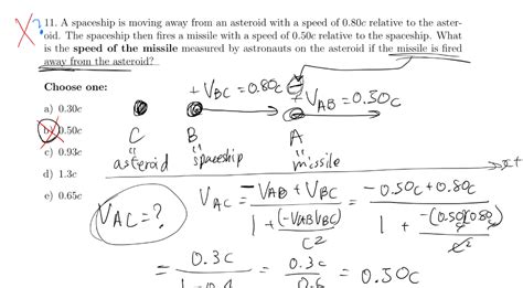 Solved n11. A spaceship is moving away from an asteroid with | Chegg.com 