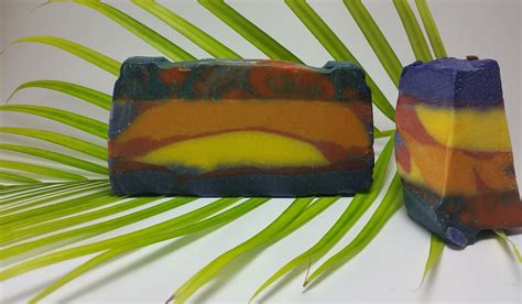 Sunset Inspired Handmade Cold Process Soap Coconut Oil Shea Cocoa