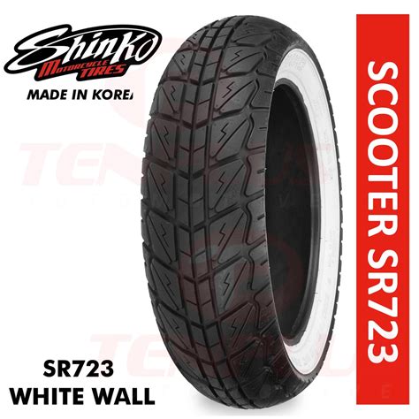 SHINKO Motorcycle Tires Scooter Sr723 120 70 12 White Wall Front Tl