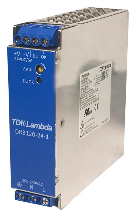 DRB120 24 1 Tdk Lambda AC DC DIN Rail Power Supply PSU ITE 1