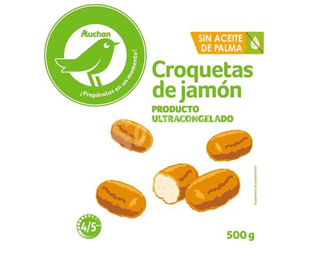 Productos Económicos Alcampo Croquetas ultracongeladas de jamón 500 g