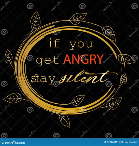 If You Get Angry Stay Silent Prophet Muhammad Stock Vector