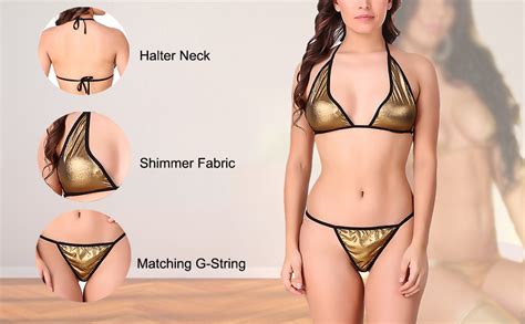 Buy Xs And Os Women Bra Panty Bikini Lingerie Set Gold Free Size At