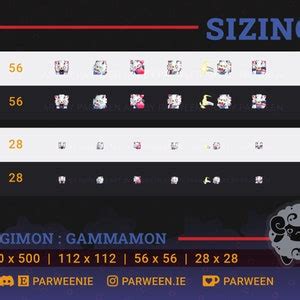 Digimon Ghost Game Gammamon Emote Set Twitch Discord Etsy