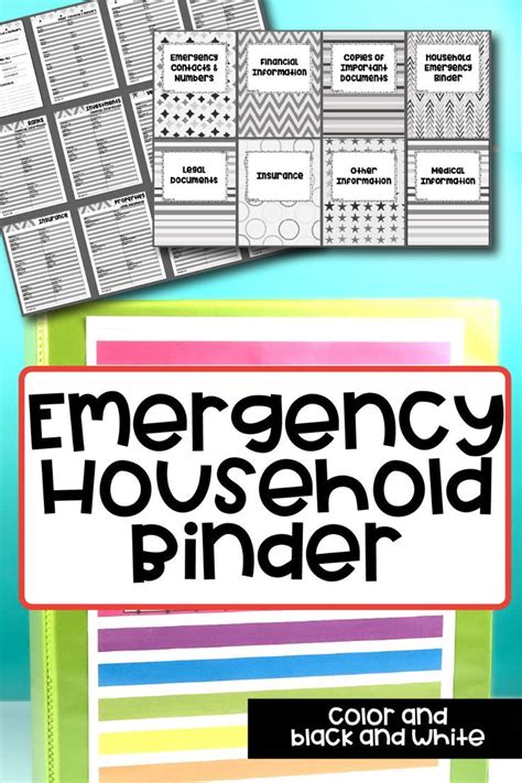 Free Emergency Binder Printables