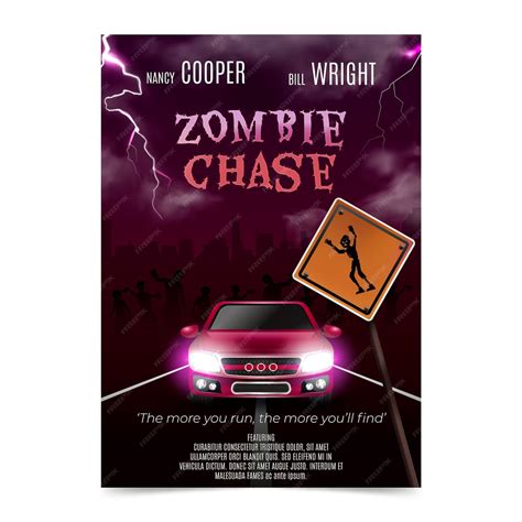 Реалистичный дизайн плаката фильма ужасов | Бесплатно векторы